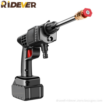 Ridever High Pressure Car Washer Portable Pump 21V Wireless 20000MA Pressure Nozzle High Power High Pressure Car Washer